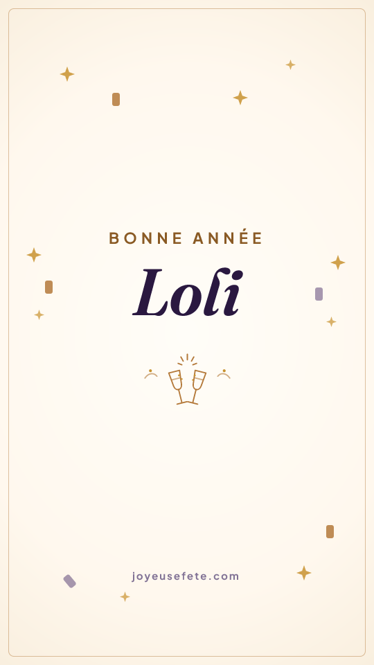 Image « Bonne année Loli » au format story