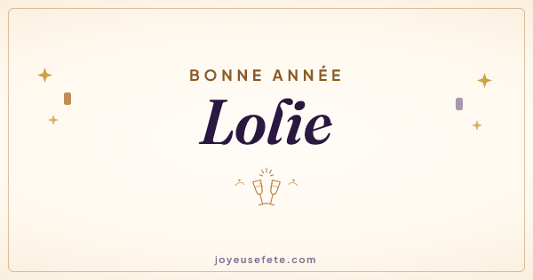 Image « Bonne année Lolie » au format large