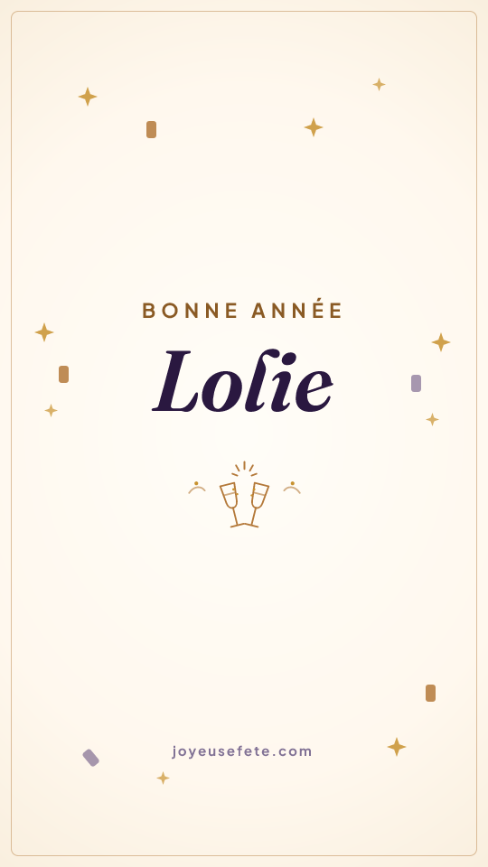 Image « Bonne année Lolie » au format story