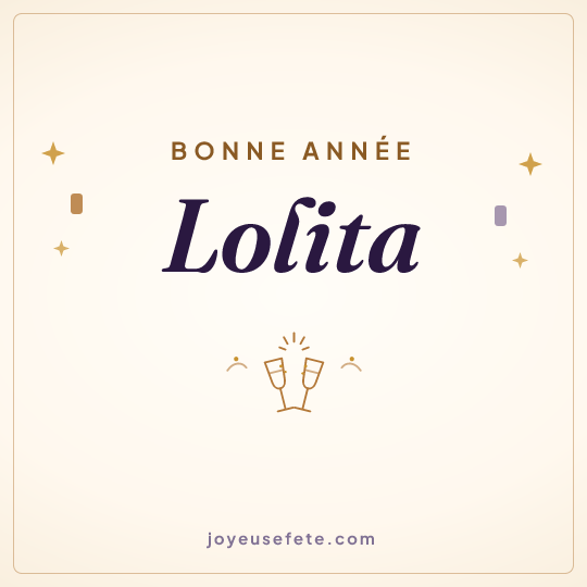 Image carrée « Bonne année Lolita » pour WhatsApp