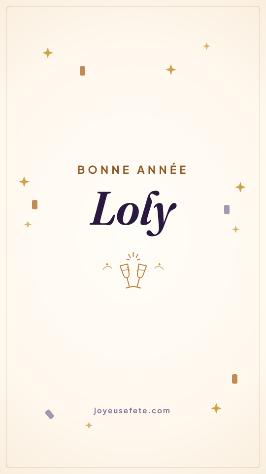 Image « Bonne année Loly » au format story