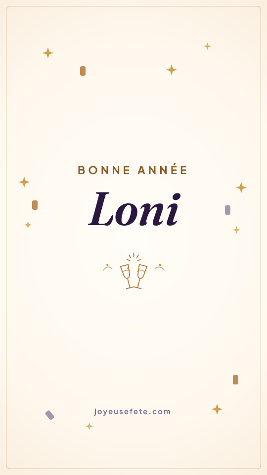 Image « Bonne année Loni » au format story
