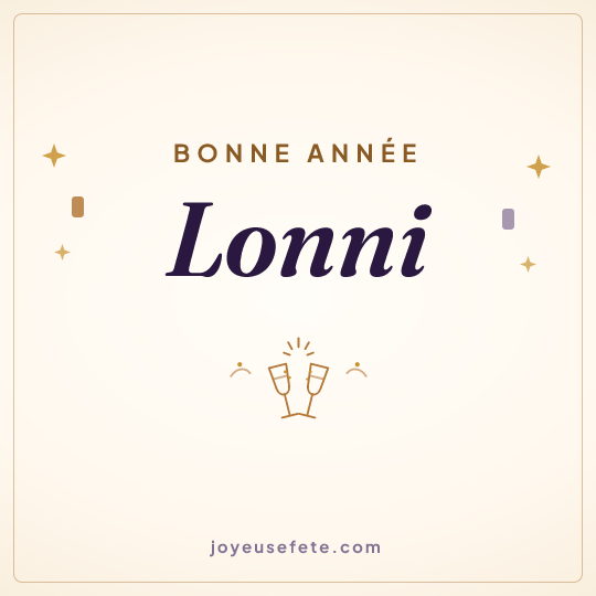 Image carrée « Bonne année Lonni » pour WhatsApp