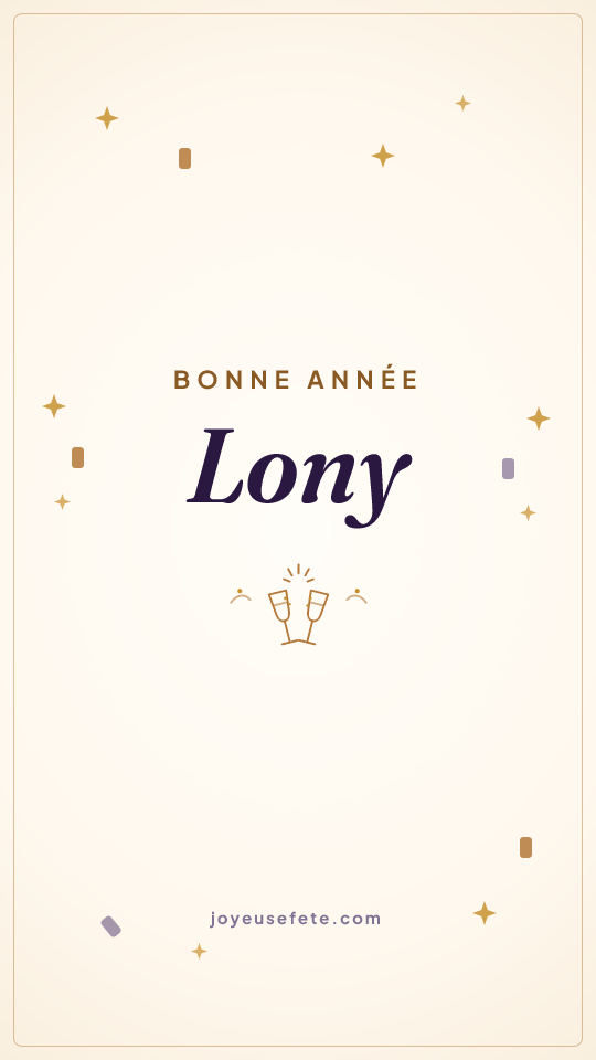 Image « Bonne année Lony » au format story