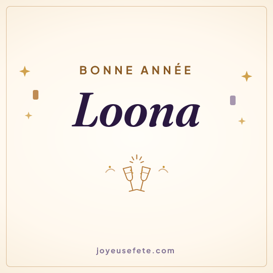 Image carrée « Bonne année Loona » pour WhatsApp