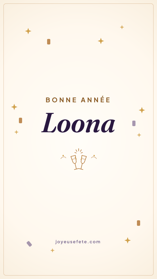 Image « Bonne année Loona » au format story