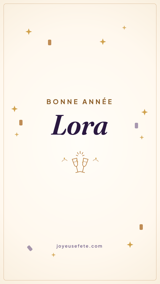 Image « Bonne année Lora » au format story