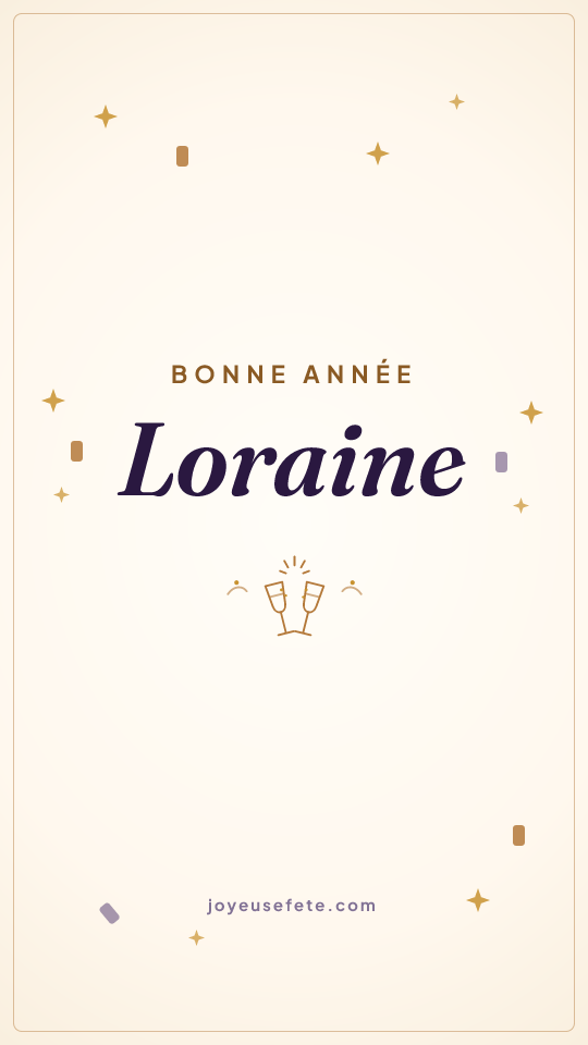 Image « Bonne année Loraine » au format story