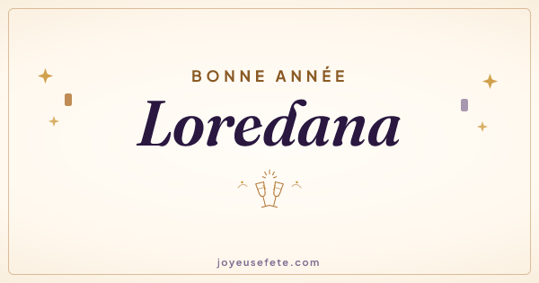 Image « Bonne année Loredana » au format large