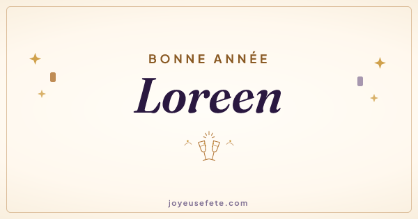 Image « Bonne année Loreen » au format large