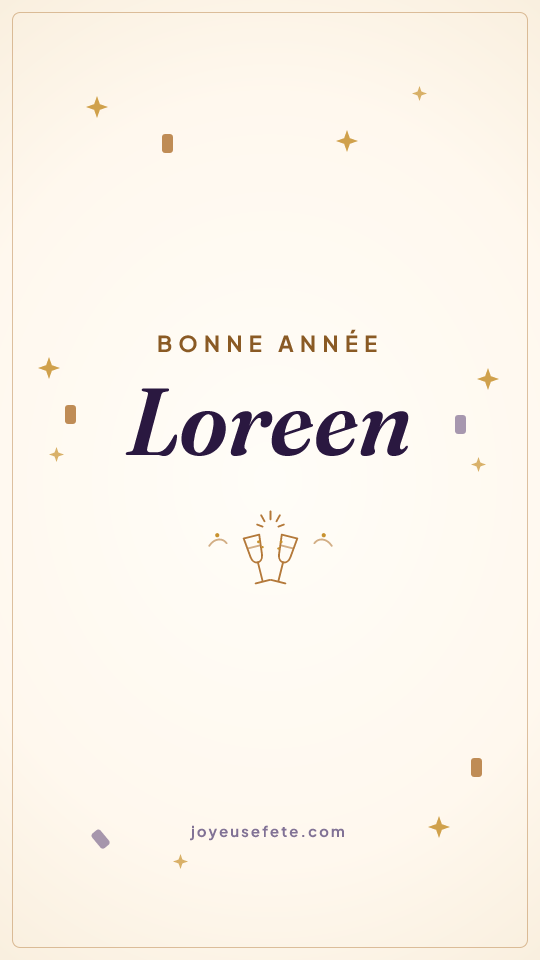 Image « Bonne année Loreen » au format story