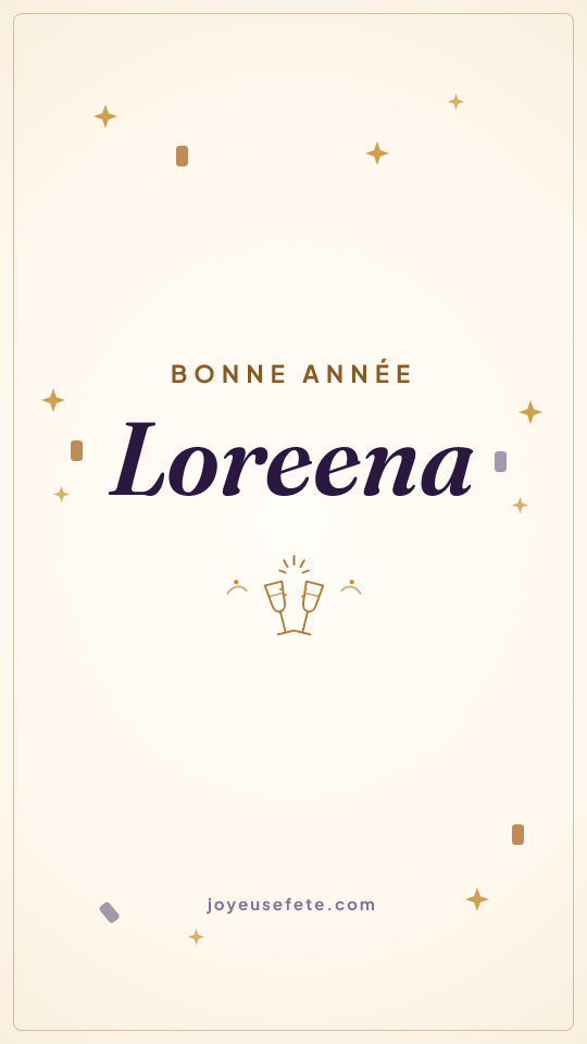 Image « Bonne année Loreena » au format story