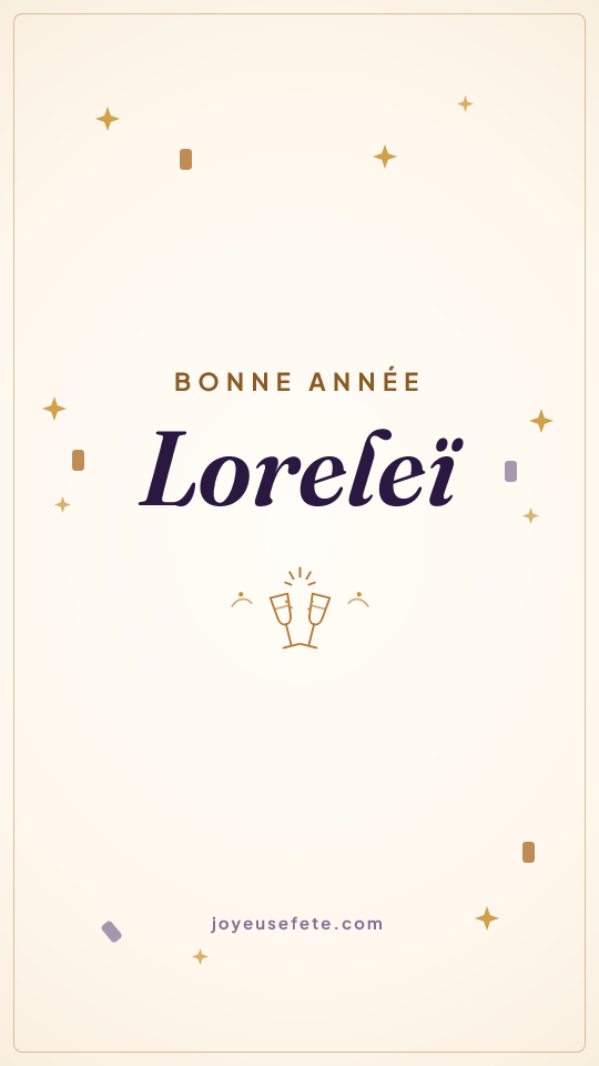 Image « Bonne année Loreleï » au format story