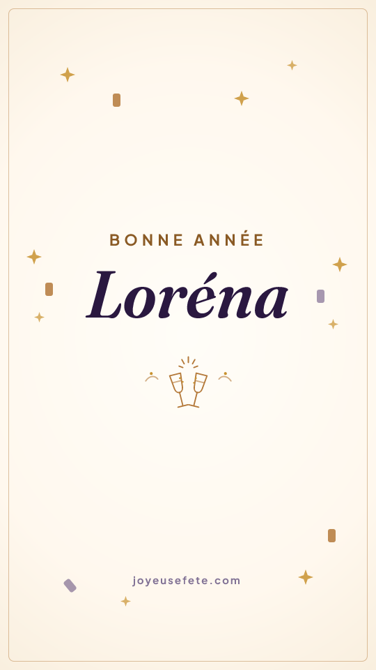 Image « Bonne année Loréna » au format story