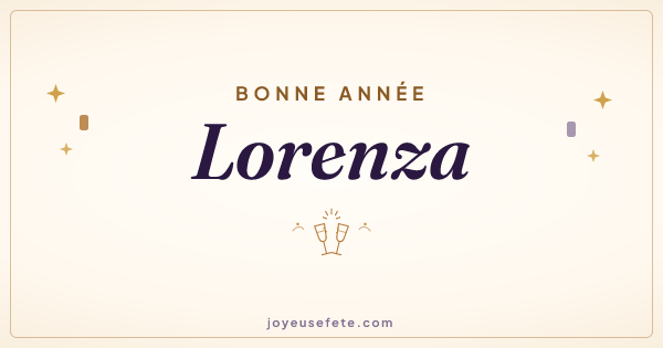 Image « Bonne année Lorenza » au format large
