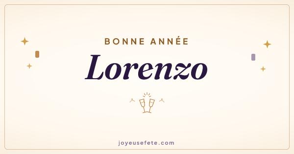 Image « Bonne année Lorenzo » au format large