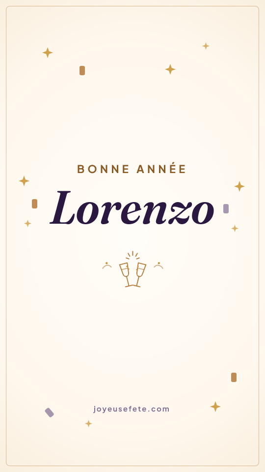 Image « Bonne année Lorenzo » au format story