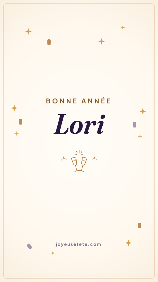Image « Bonne année Lori » au format story
