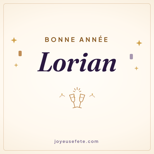 Image carrée « Bonne année Lorian » pour WhatsApp