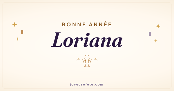 Image « Bonne année Loriana » au format large
