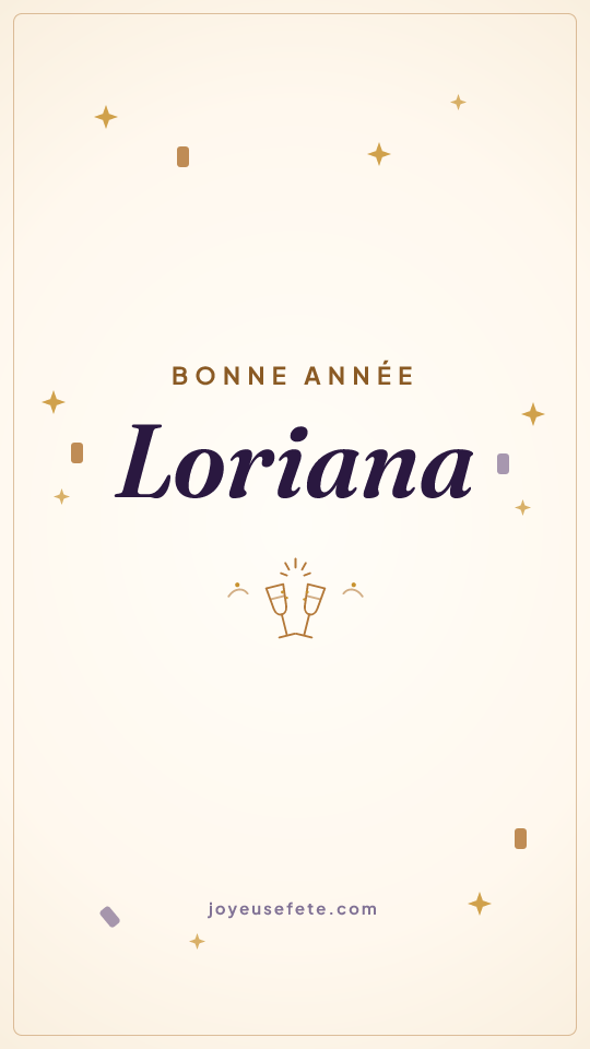 Image « Bonne année Loriana » au format story