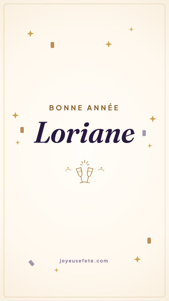 Image « Bonne année Loriane » au format story