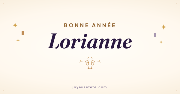 Image « Bonne année Lorianne » au format large