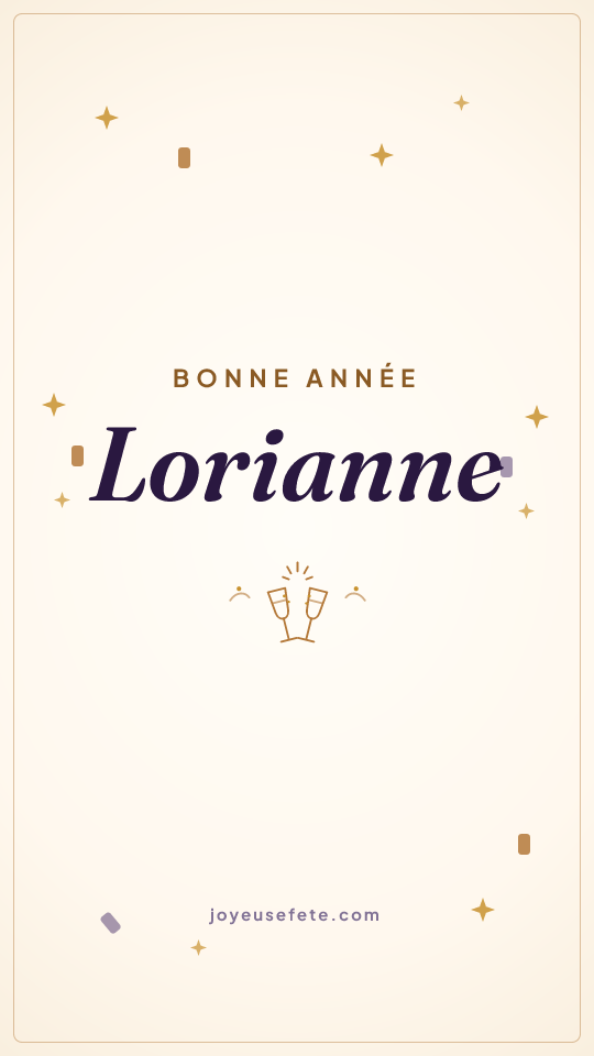 Image « Bonne année Lorianne » au format story