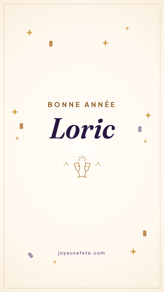 Image « Bonne année Loric » au format story