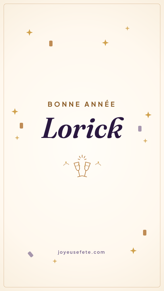 Image « Bonne année Lorick » au format story