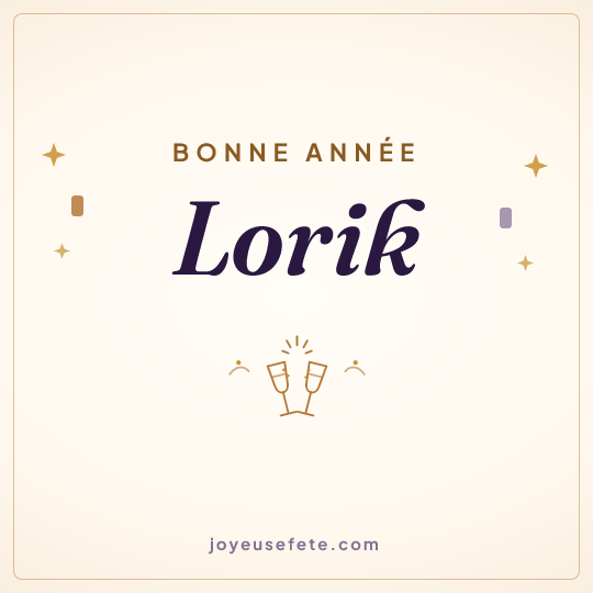 Image carrée « Bonne année Lorik » pour WhatsApp