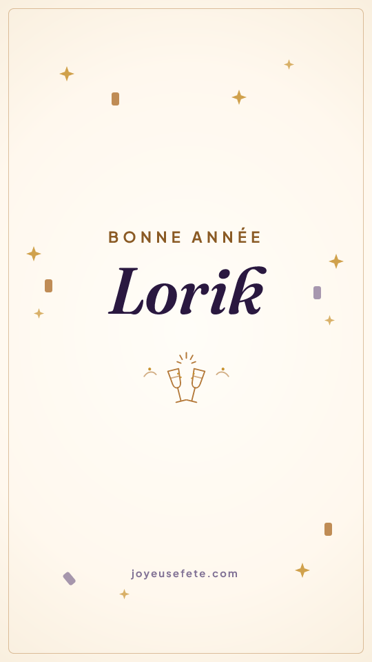 Image « Bonne année Lorik » au format story