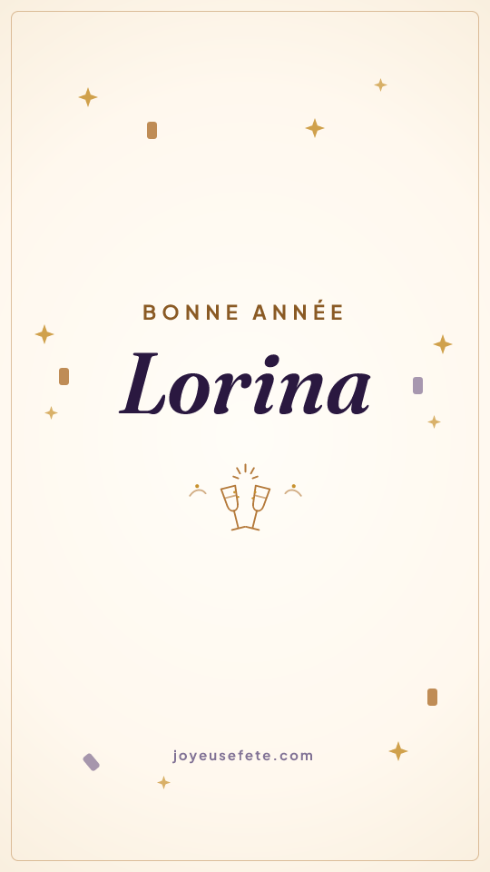 Image « Bonne année Lorina » au format story