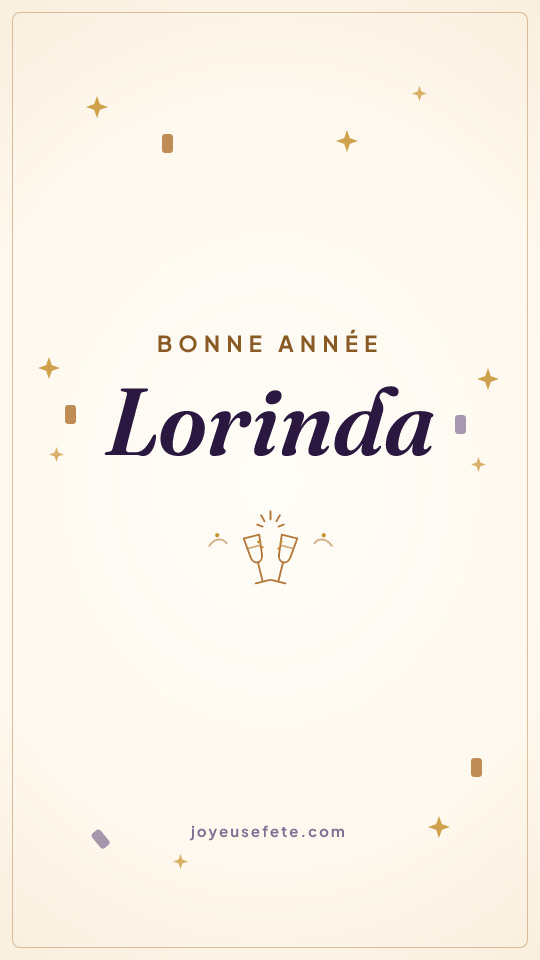 Image « Bonne année Lorinda » au format story