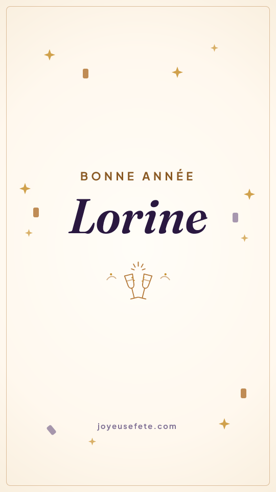 Image « Bonne année Lorine » au format story