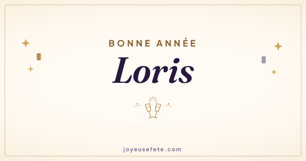 Image « Bonne année Loris » au format large