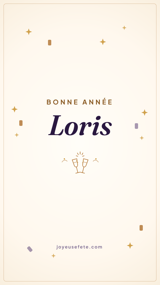 Image « Bonne année Loris » au format story