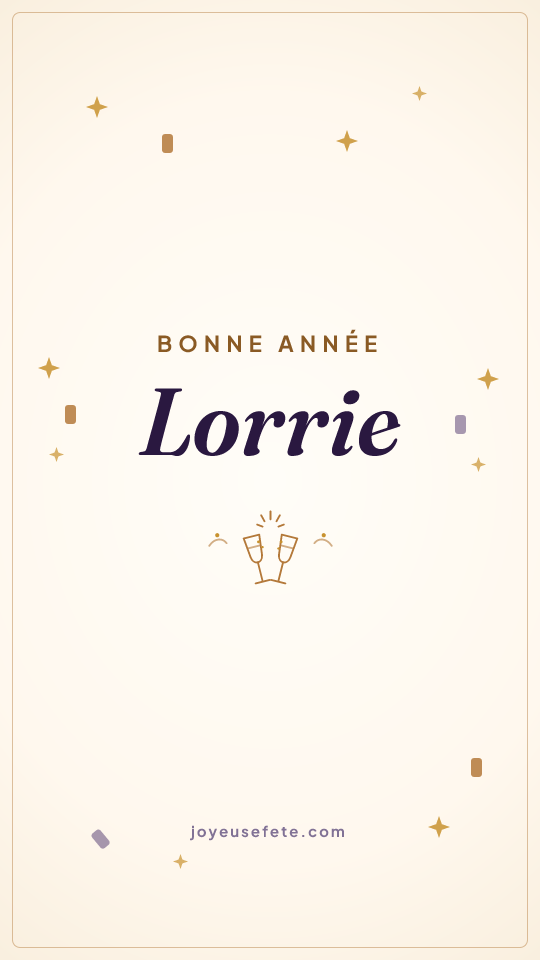 Image « Bonne année Lorrie » au format story