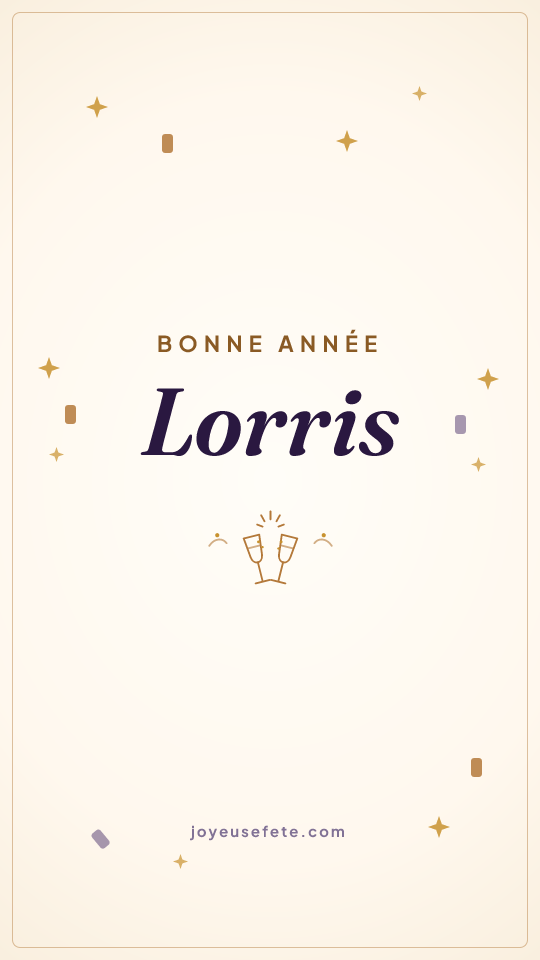 Image « Bonne année Lorris » au format story