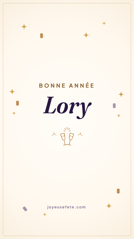 Image « Bonne année Lory » au format story
