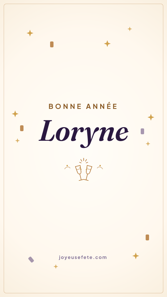 Image « Bonne année Loryne » au format story