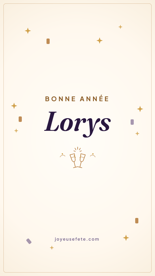 Image « Bonne année Lorys » au format story
