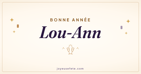 Image « Bonne année Lou-Ann » au format large
