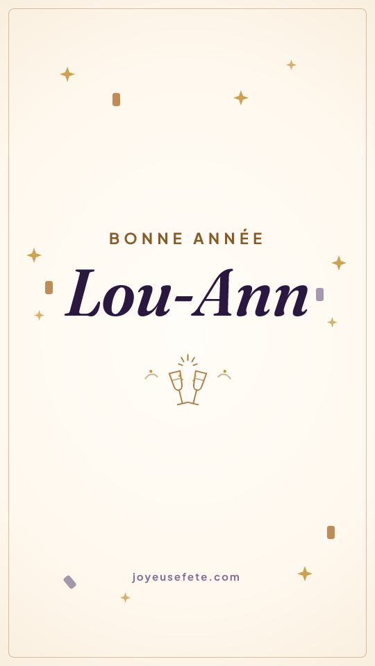 Image « Bonne année Lou-Ann » au format story
