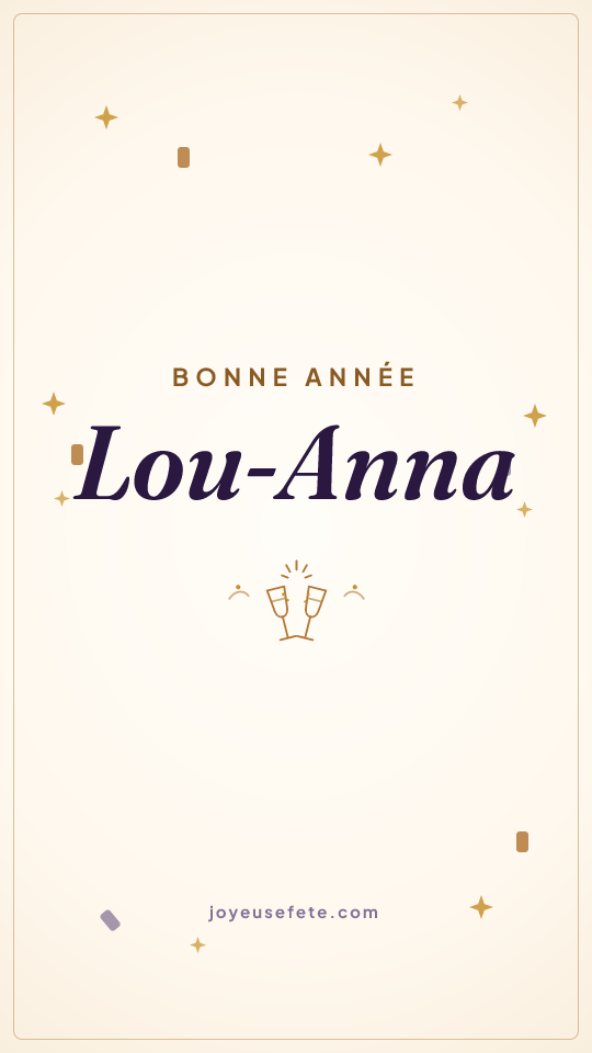 Image « Bonne année Lou-Anna » au format story