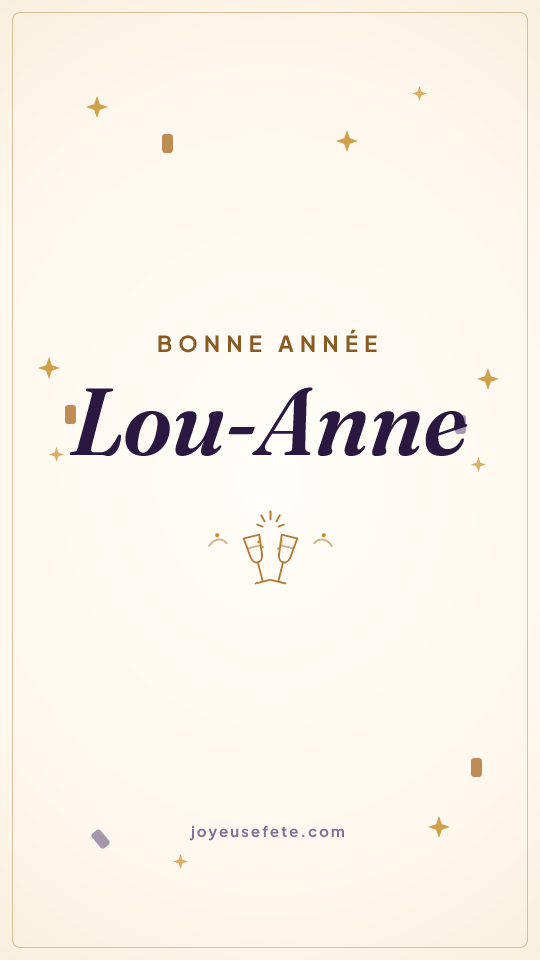 Image « Bonne année Lou-Anne » au format story