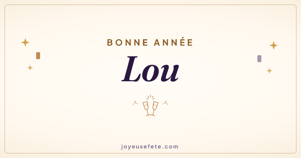 Image « Bonne année Lou » au format large