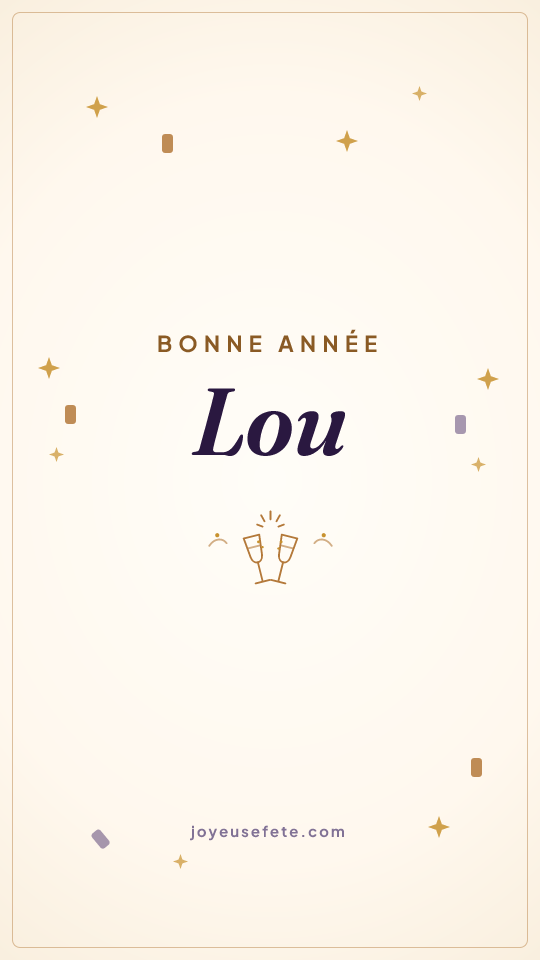 Image « Bonne année Lou » au format story