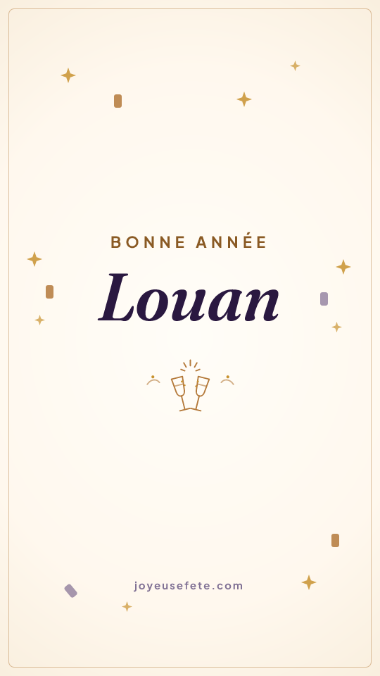 Image « Bonne année Louan » au format story