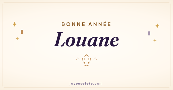 Image « Bonne année Louane » au format large